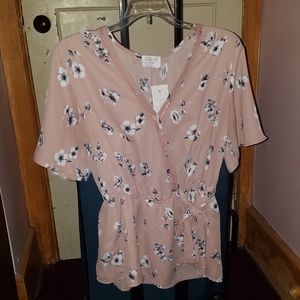 Sienna Sky, Pink Blouse, Floral pattern